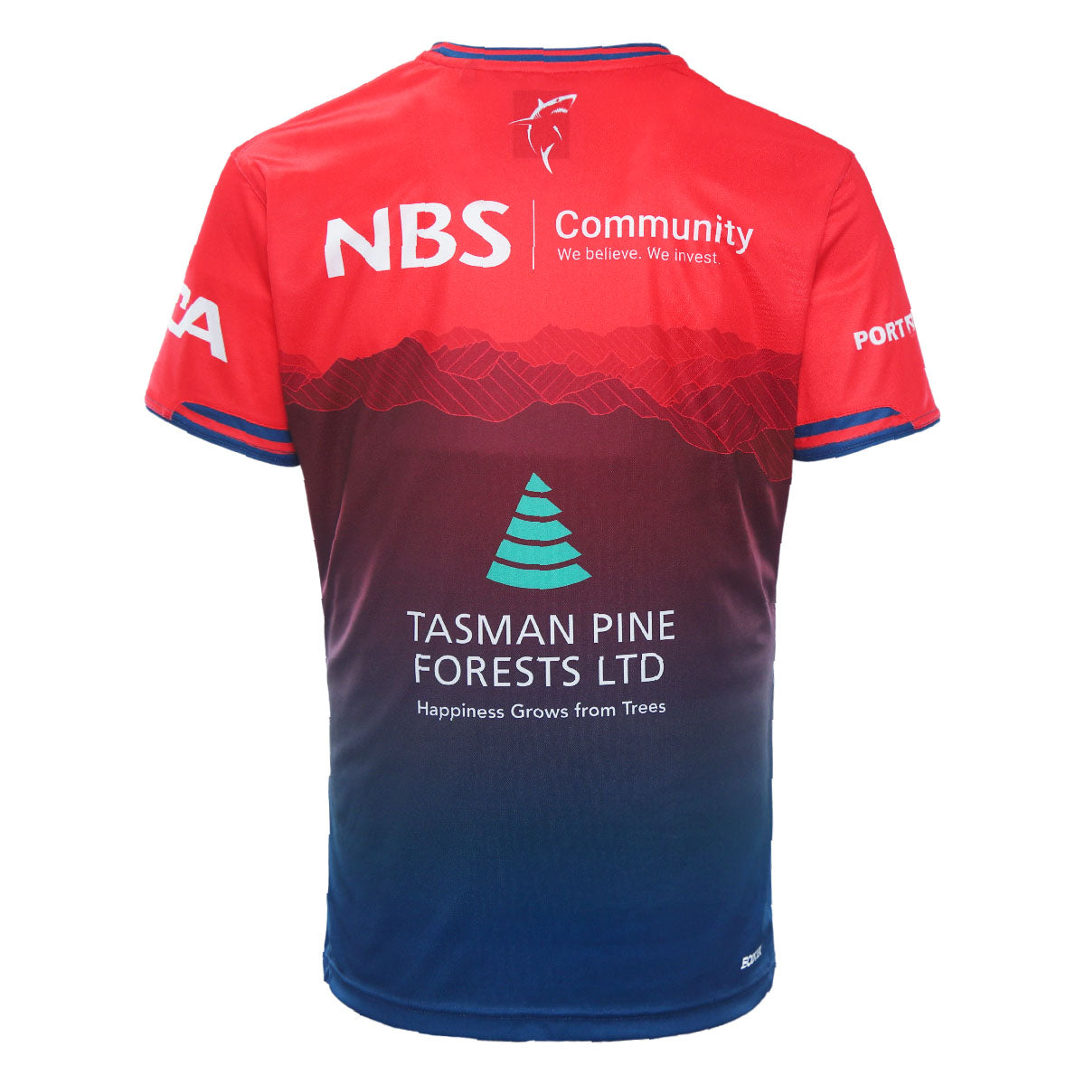 2023 Tasman Mako Mens Red Training Tee-BACK