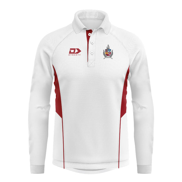 St Bede's College Long Sleeve White Cricket Shirt