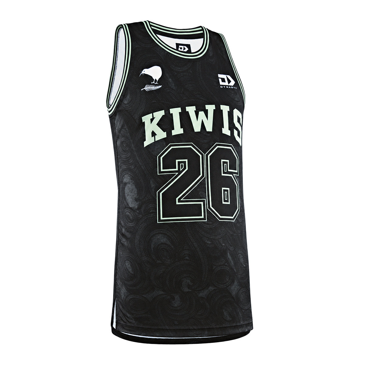 New Zealand Kiwis Adults Basketball Singlet - Green