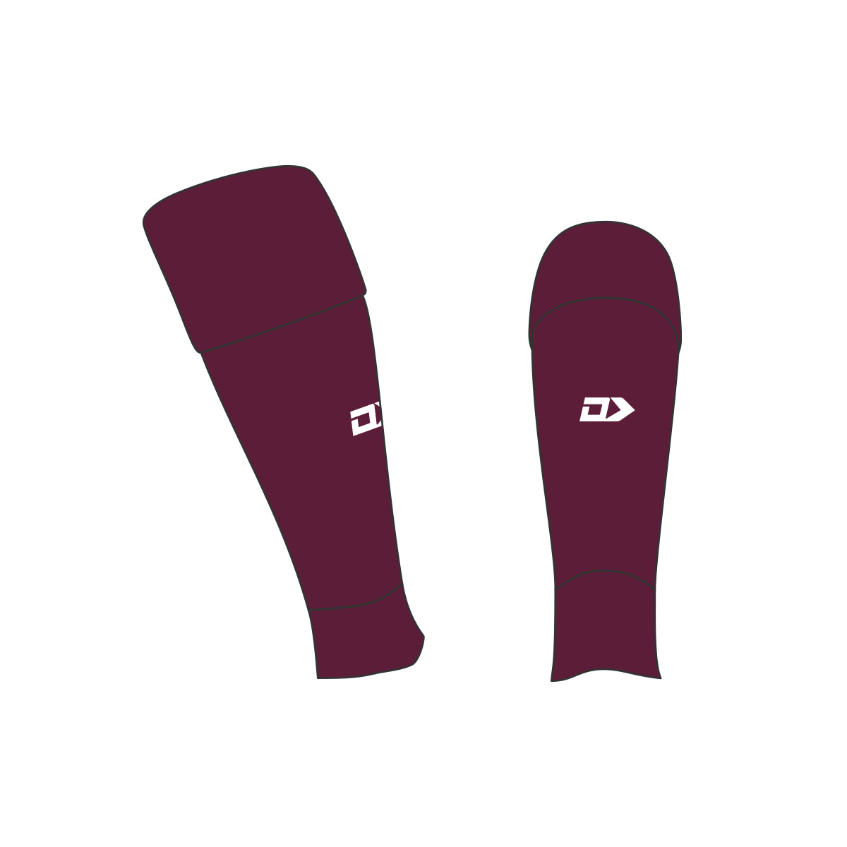 DS Stock Footless Sock - Maroon