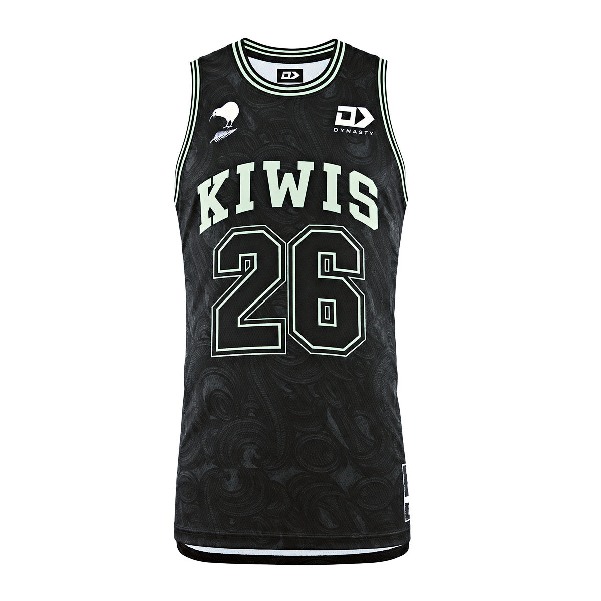 New Zealand Kiwis Adults Basketball Singlet - Green