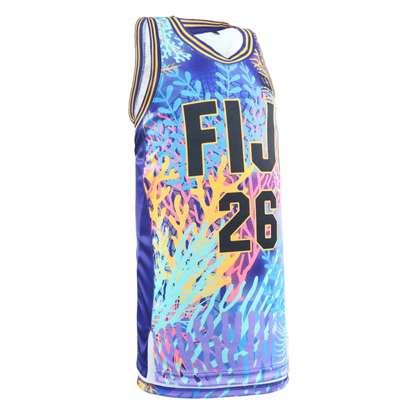 Fiji Bati Juniors Captain's Run Basketball Singlet