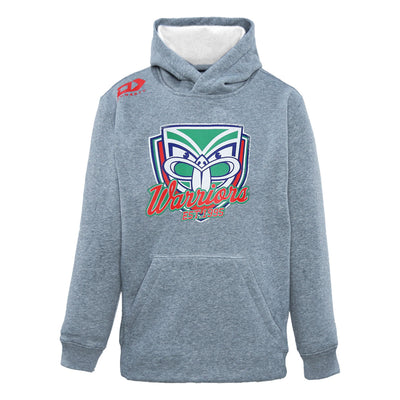 2025 New Zealand Warriors Junior Graphic Hoodie - Grey Marle