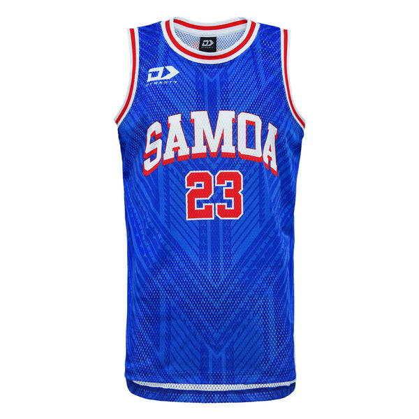 2023 Toa Samoa Rugby League Mens Basketball Singlet-FRONT