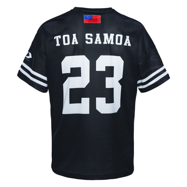 2023 Toa Samoa Rugby League Mens Black Oversized Tee-BACK