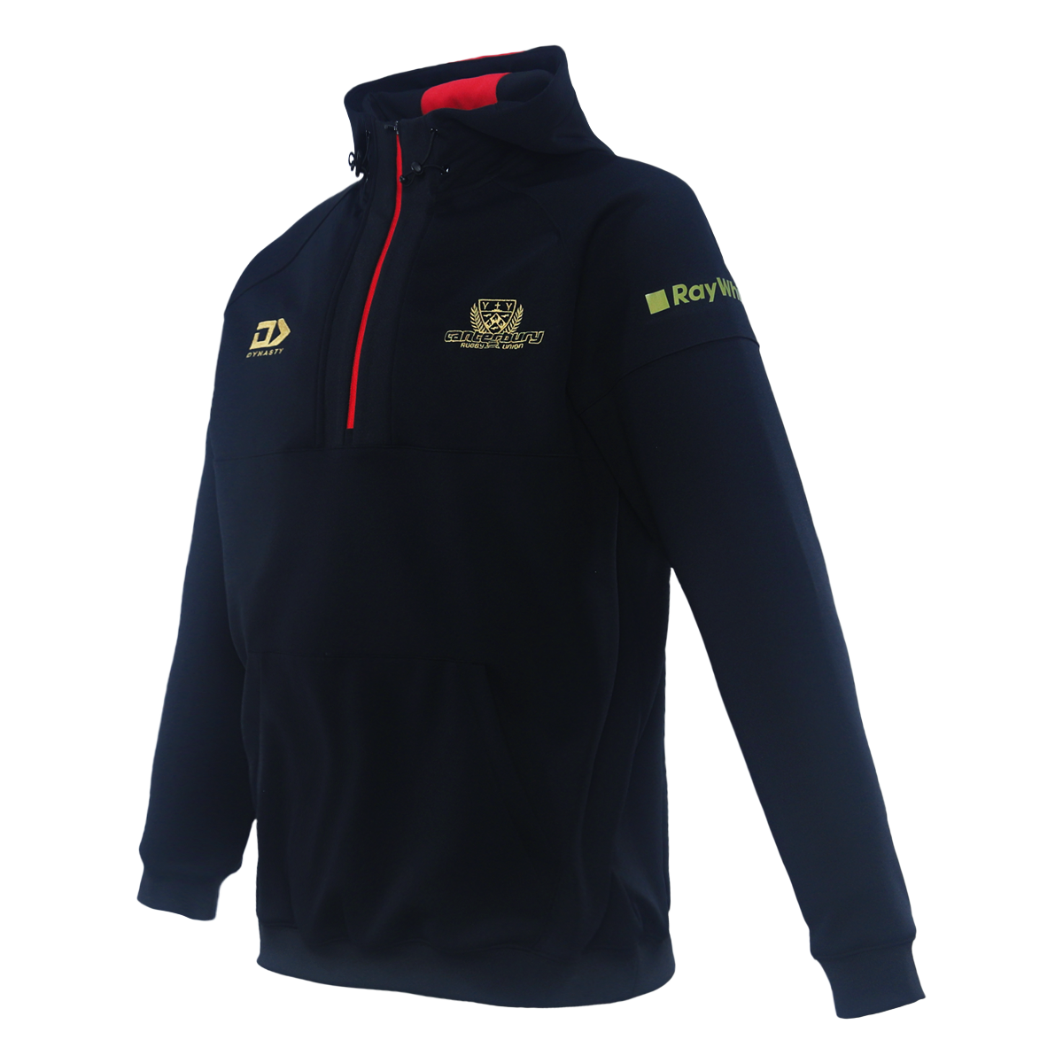 2025 Canterbury Rugby Mens Qtr Zip Hoodie - Black