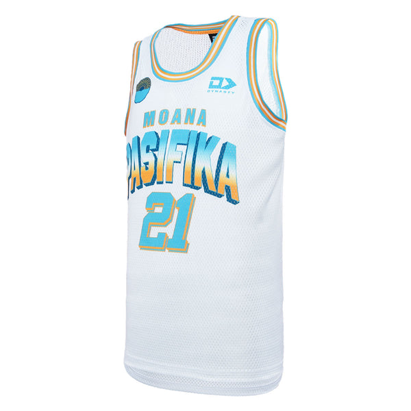 2024 Moana Pasifika Mens White Basketball Singlet-LEFT