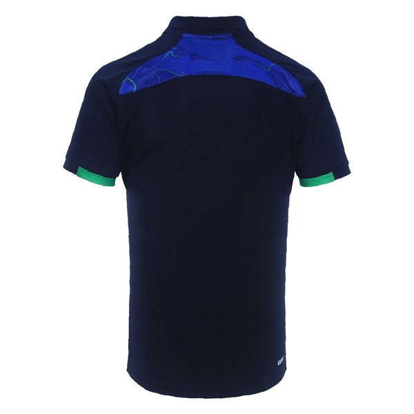 2024 New Zealand Warriors Mens Navy/Blue Media Polo-BACK