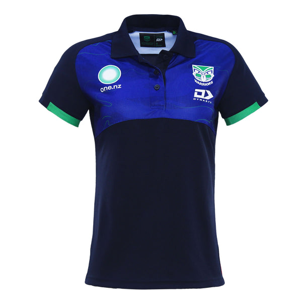 2024 New Zealand Warriors Ladies Blue Media Polo