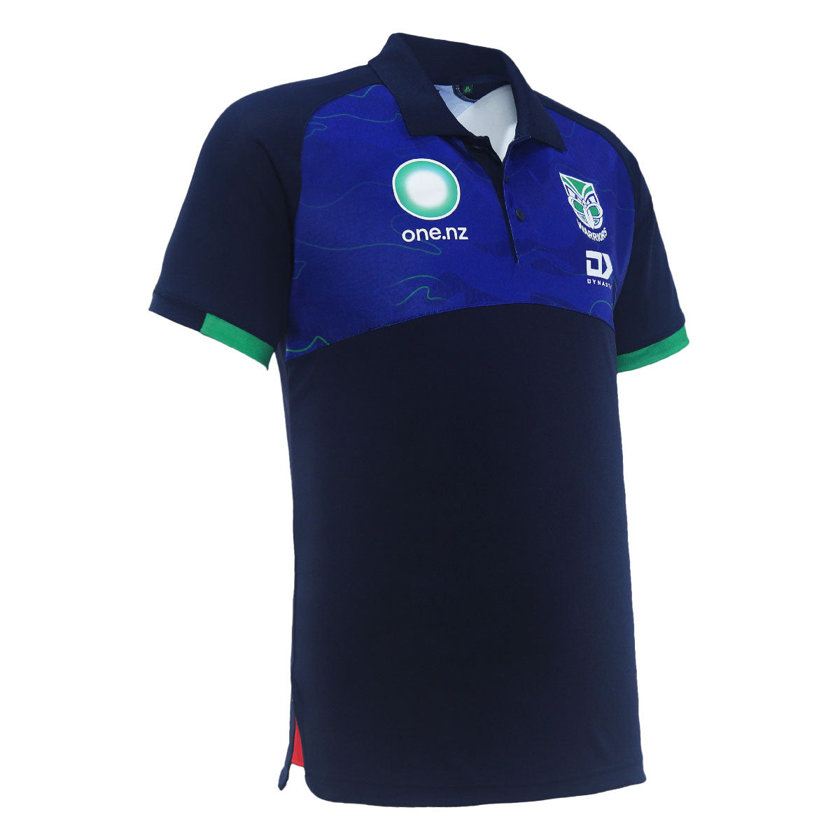 2024 New Zealand Warriors Mens Blue Media Polo