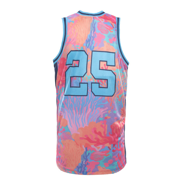 2025 Fiji Bati Mens Basketball Singlet - Coral
