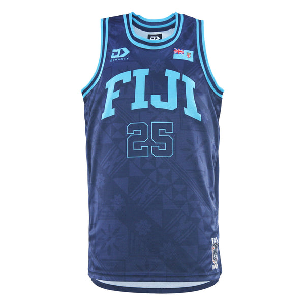 2025 Fiji Bati Mens Basketball Singlet - Navy