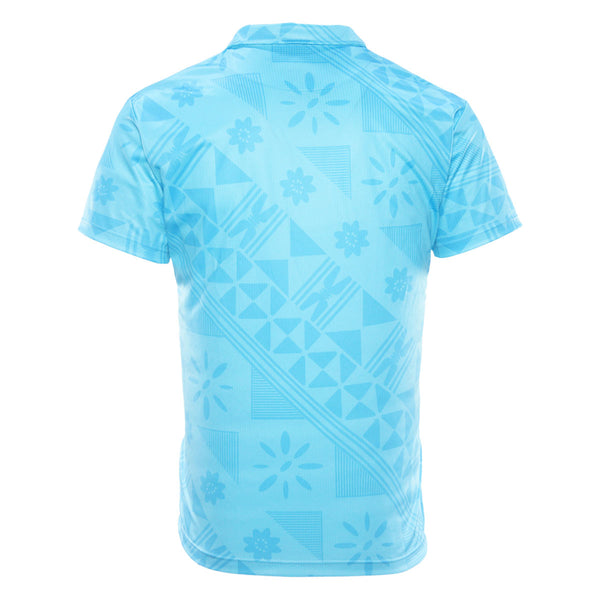 2025 Fiji Bati Mens Button Up Polo - Blue