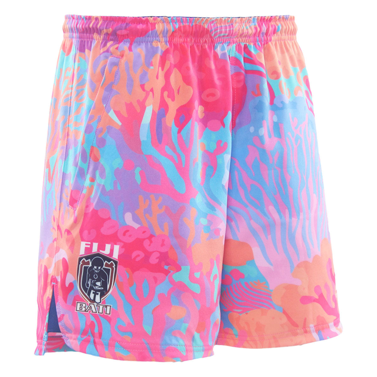 2025 Fiji Bati Mens Gym Shorts - Coral