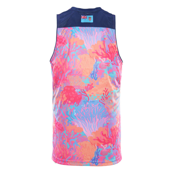 2025 Fiji Bati Mens Training Singlet - Coral