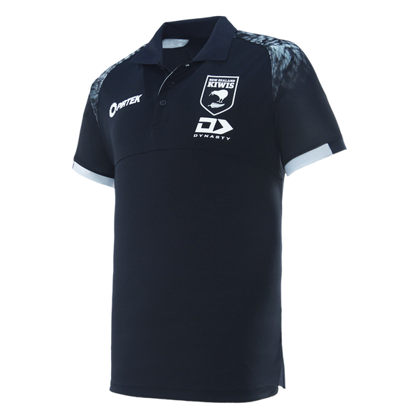 2025 Kiwis Rugby League Mens Media Polo - Black