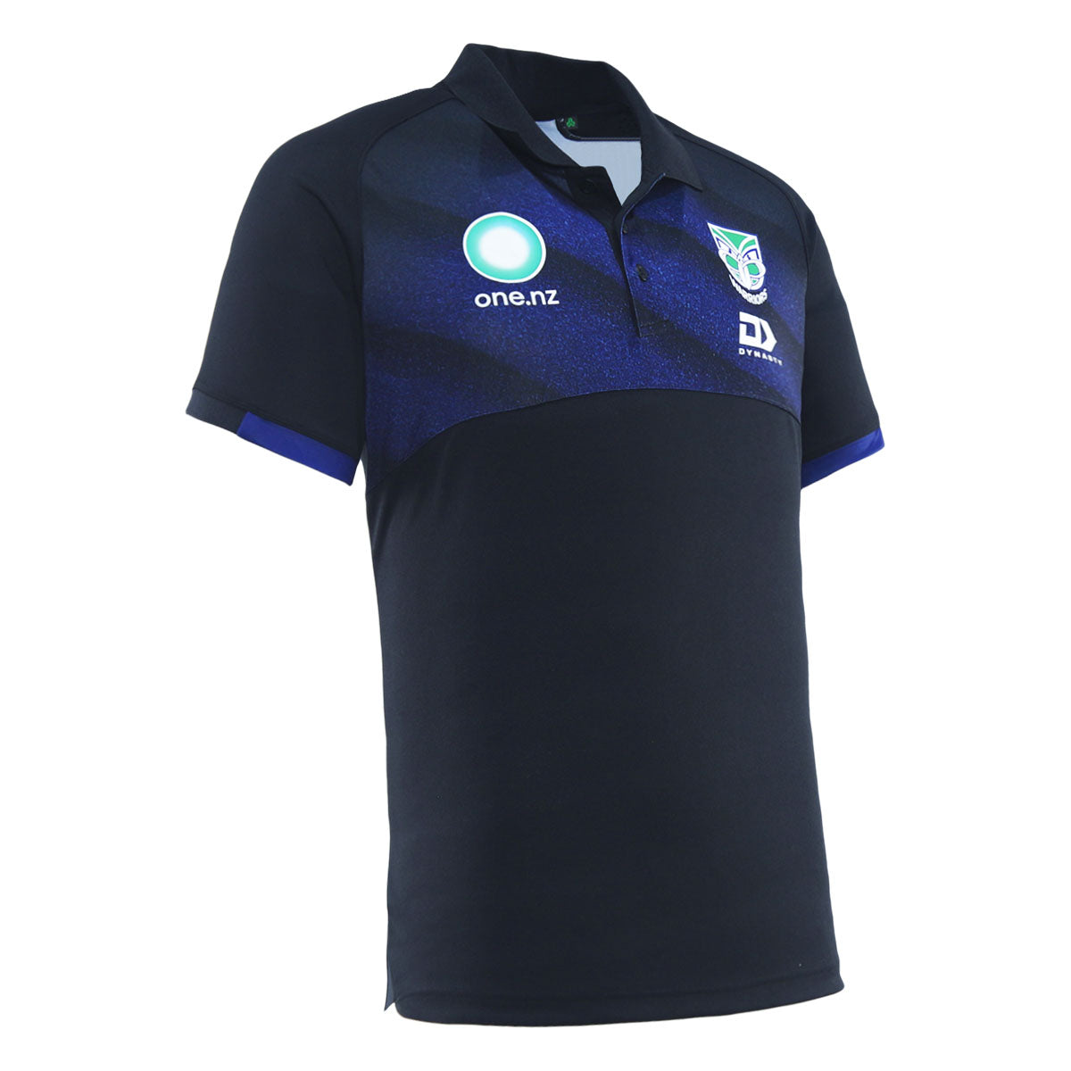 2025 New Zealand Warriors Mens Black Sand Media Polo