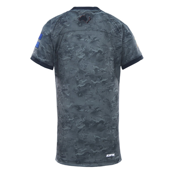 2025 New Zealand Warriors Junior ANZAC Round Warm Up Tee - Grey