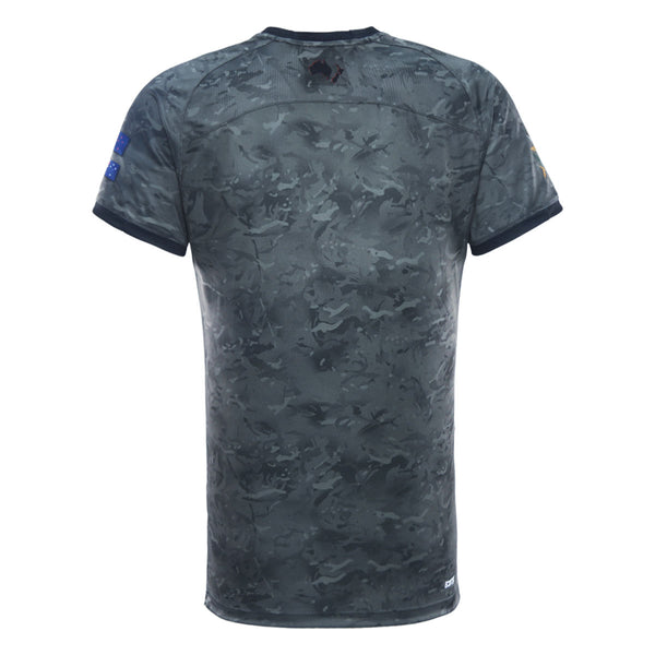 2025 New Zealand Warriors Mens ANZAC Round Warm Up Tee - Grey