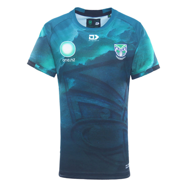 2025 NZ Warriors NRLW Junior Warm Up Tee - Pounamu