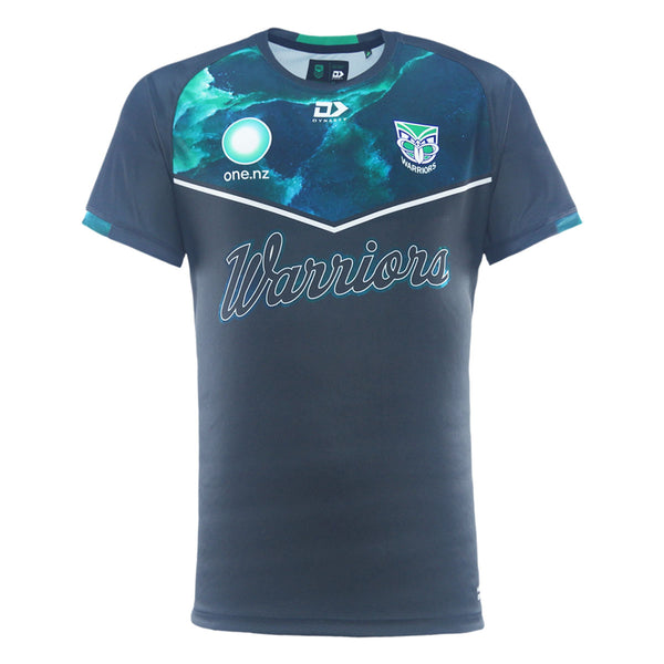 2025 NZ Warriors NRLW Mens Captains Run Tee - Charcoal