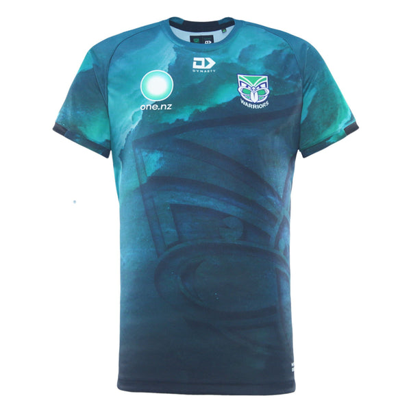 2025 NZ Warriors NRLW Mens Warm Up Tee - Pounamu