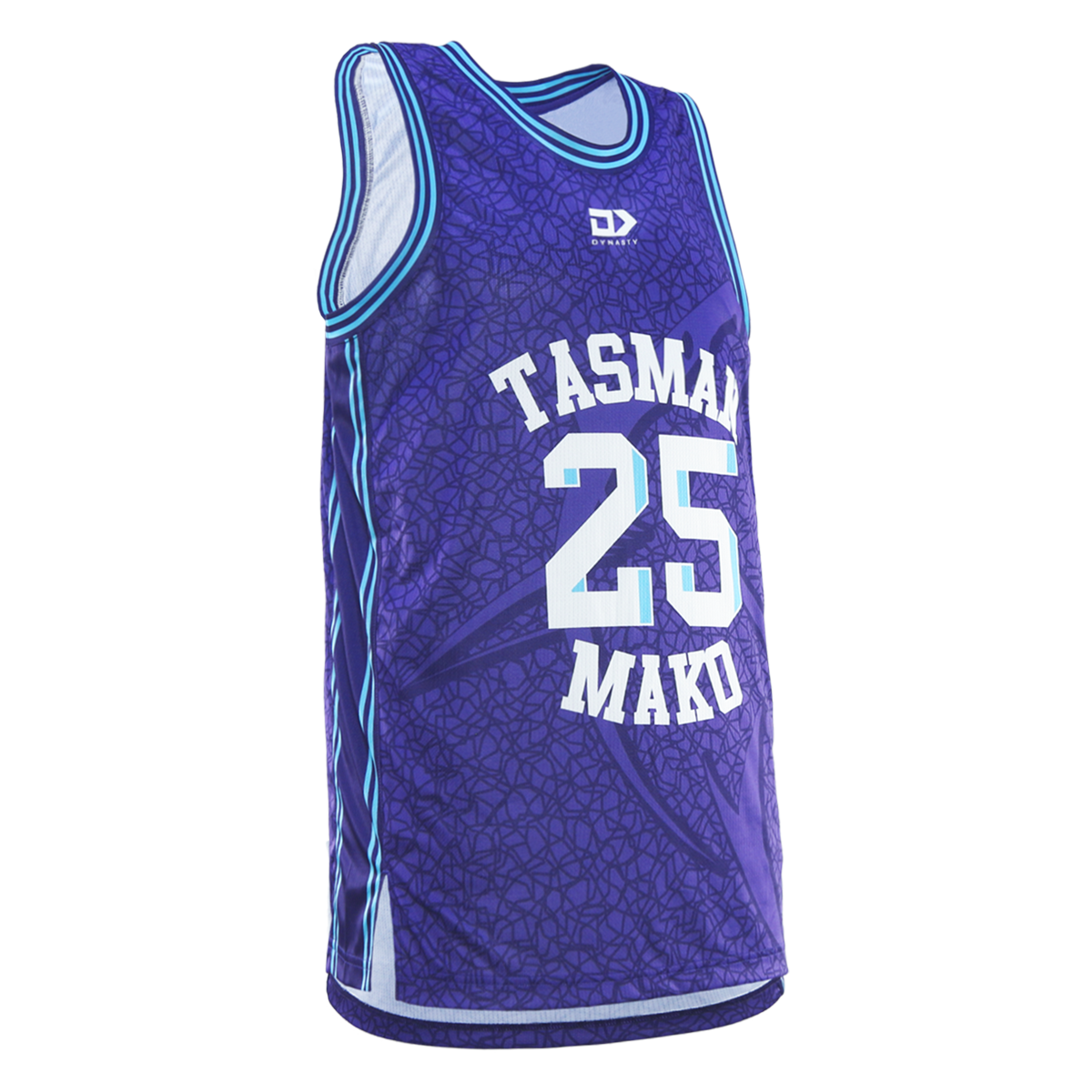 2025 Tasman Mako Mens Basketball Singlet - Purple