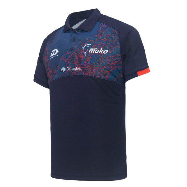 2025 Tasman Mako Mens Media Polo - Navy