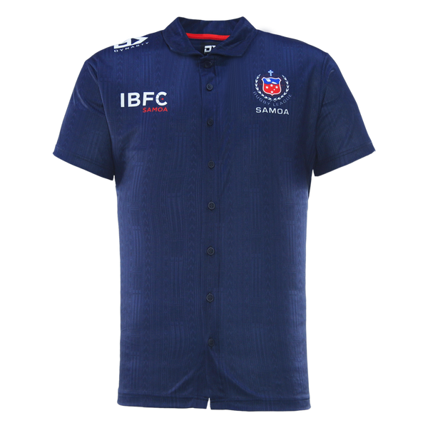 2025 Toa Samoa Mens Button Up Polo  - Navy