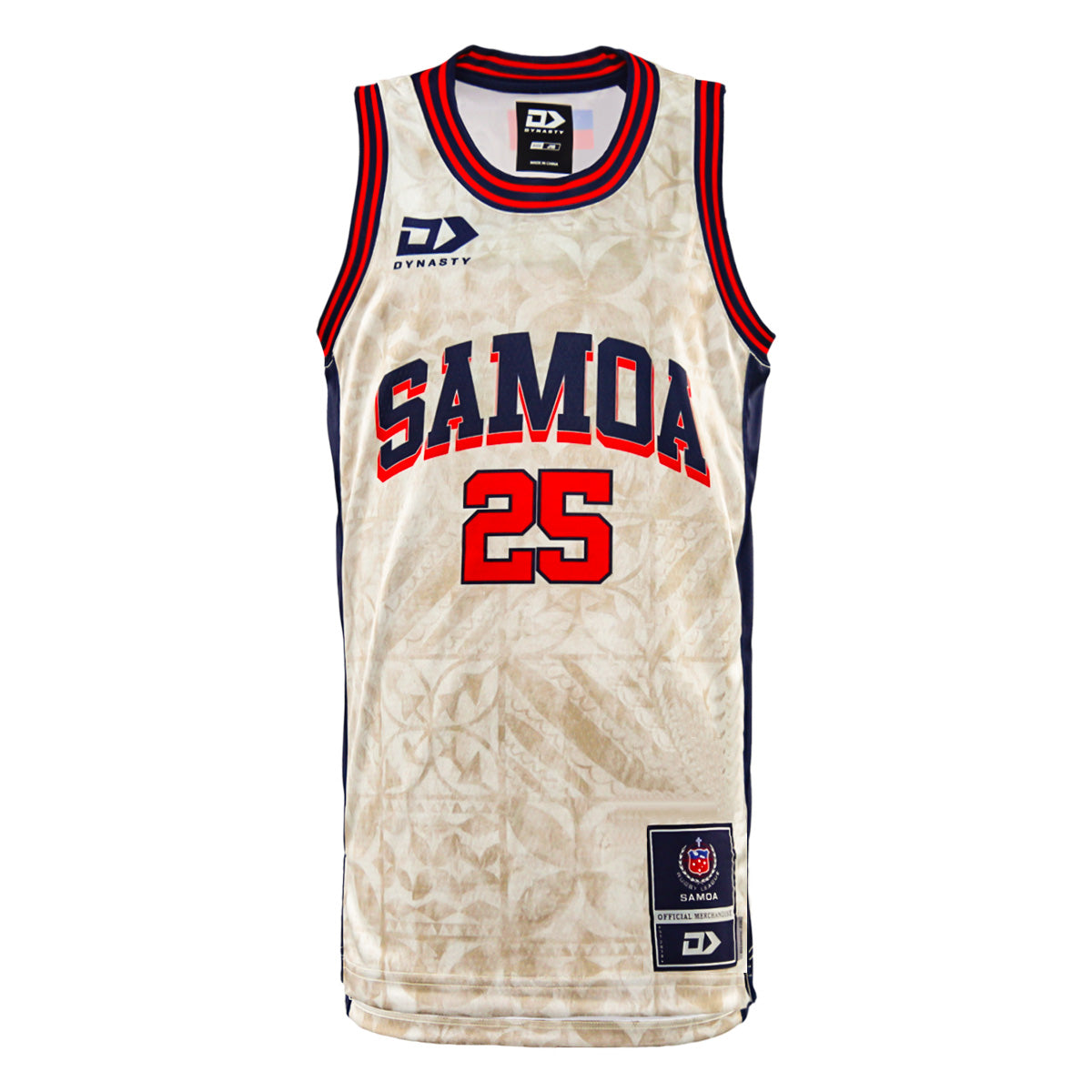 2025 Toa Samoa Mens Basketball Singlet - Beige