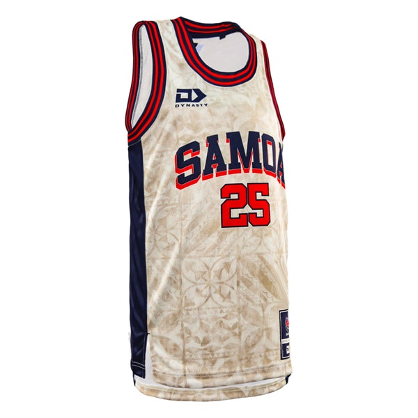 2025 Toa Samoa Mens Basketball Singlet - Beige