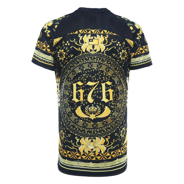 2025 Tonga Rugby League Mens Captains Run Tee - Gold