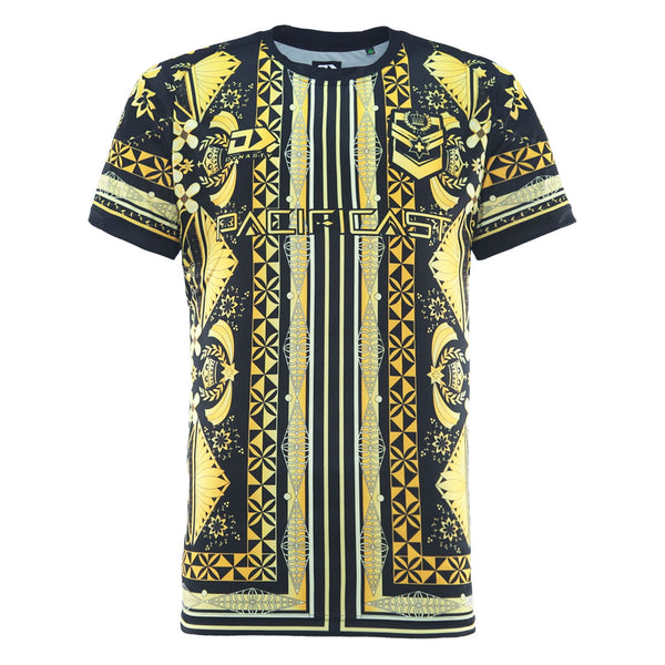 2025 Tonga Rugby League Mens Captains Run Tee - Gold