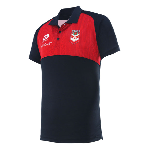 2025 Tonga Rugby League Mens Media Polo - Black
