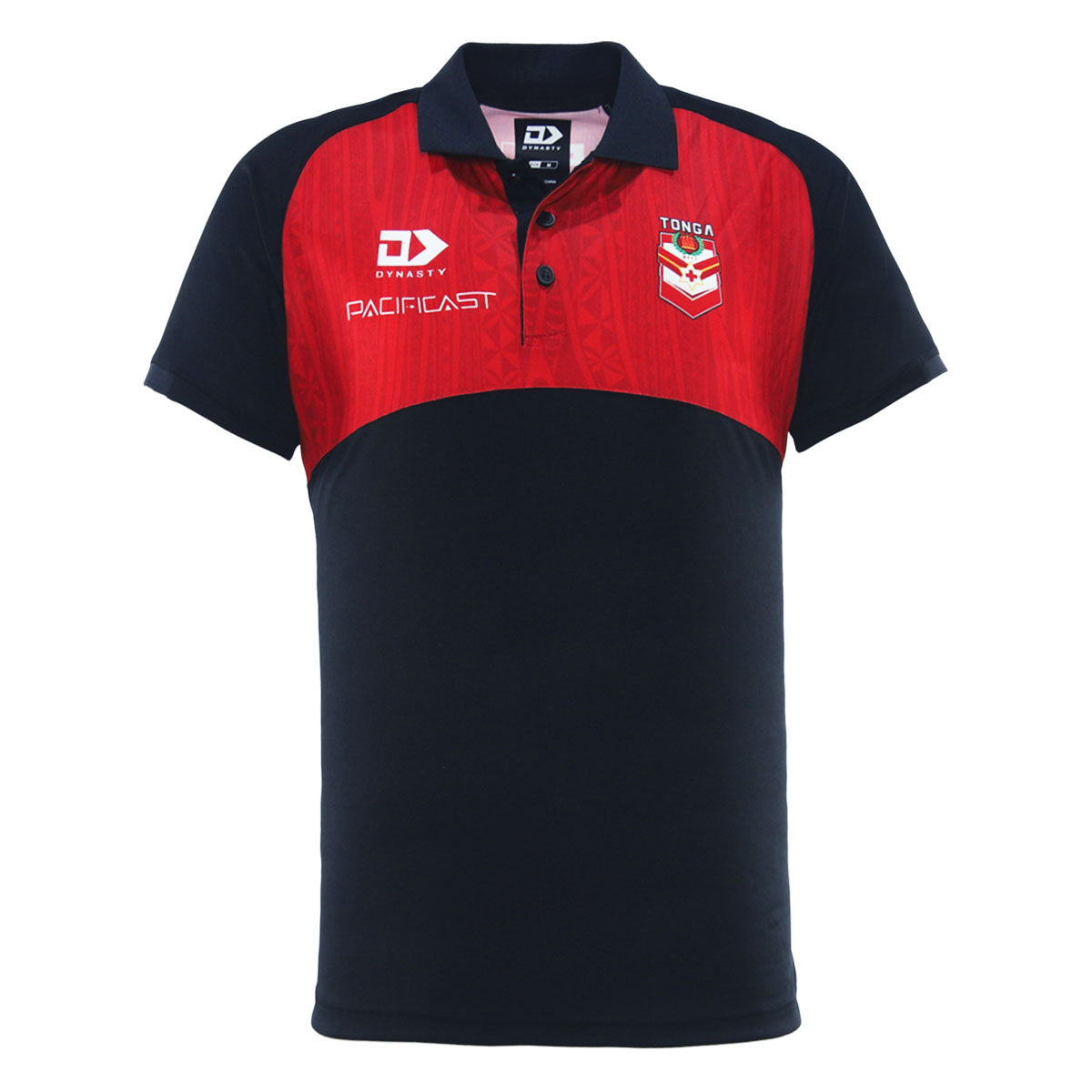 2025 Tonga Rugby League Mens Media Polo - Black