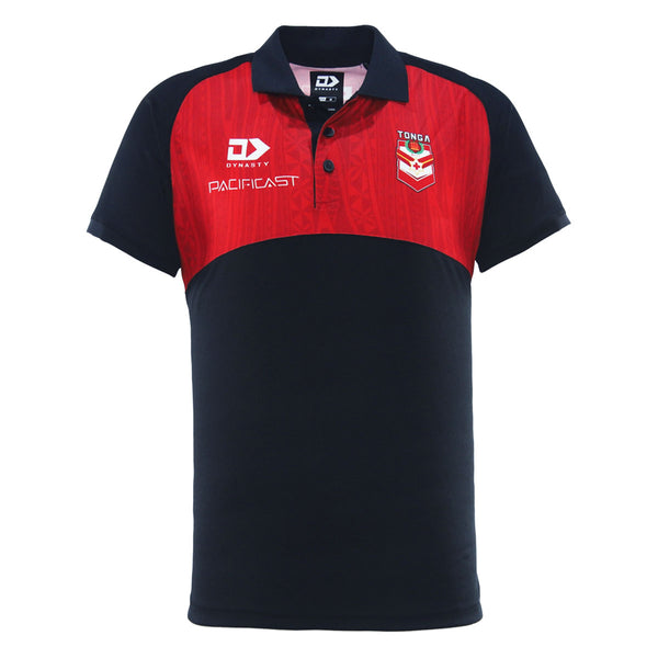2025 Tonga Rugby League Mens Media Polo - Black