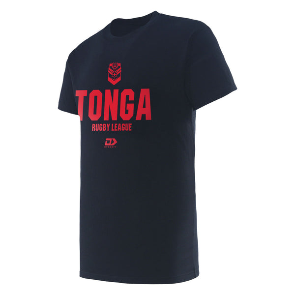 2025 Tonga Rugby League Mens Cotton Graphic Tee - Black