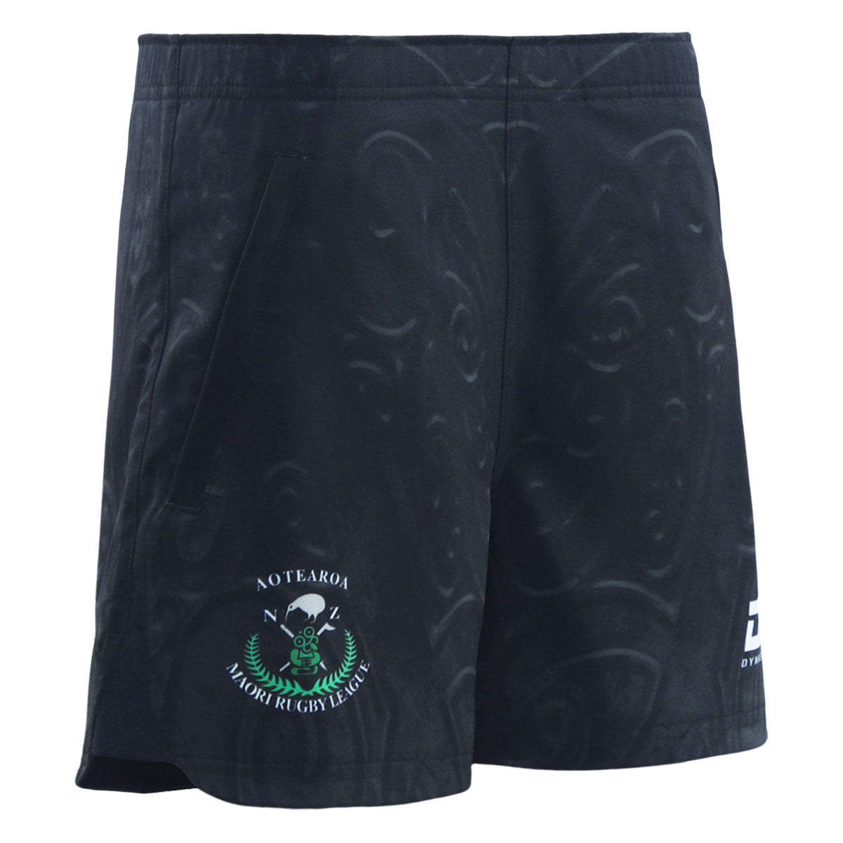 2025 New Zealand Maori Rugby League Junior Charcoal Gym Short
