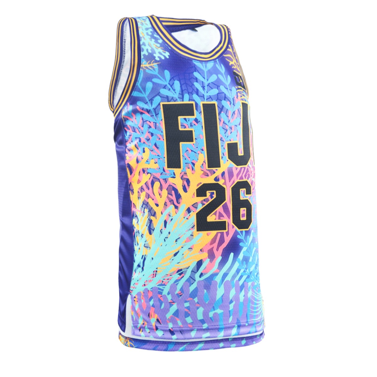 Fiji Bati Adults Captain's Run Basketball Singlet