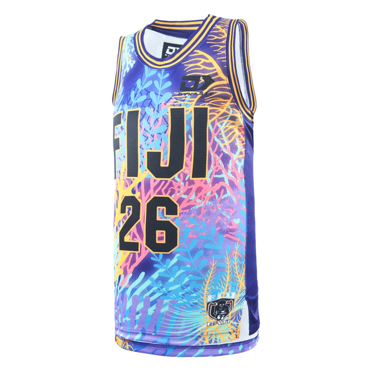 Fiji Bati Adults Captain's Run Basketball Singlet