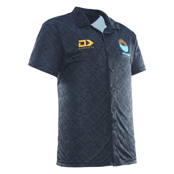 2026 Moana Pasifika Mens Button Up Polo - Black