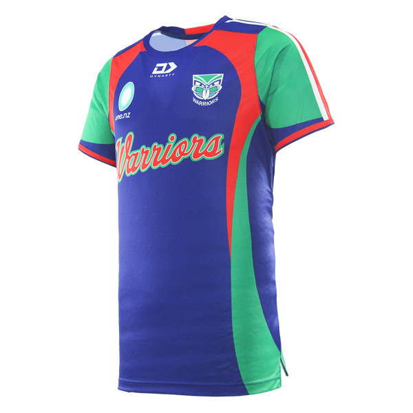 2026 NZ Warriors Adults Warm Up Tee - Blue