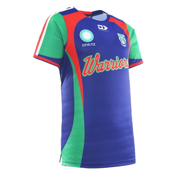2026 NZ Warriors Adults Warm Up Tee - Blue