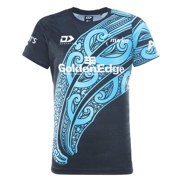 2026 Tasman Mako Rugby Adults Black Training Tee