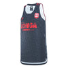 Tonga Rugby League Adults Training Singlet - Black