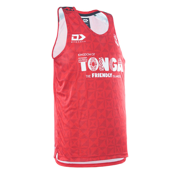 Tonga Rugby League Adults Training Singlet - Red