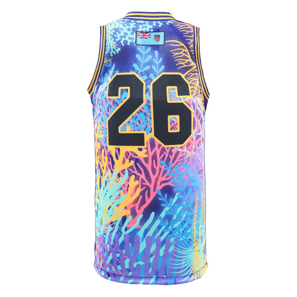 Fiji Bati Juniors Captain's Run Basketball Singlet