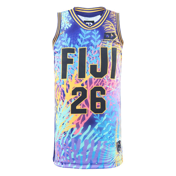 Fiji Bati Juniors Captain's Run Basketball Singlet