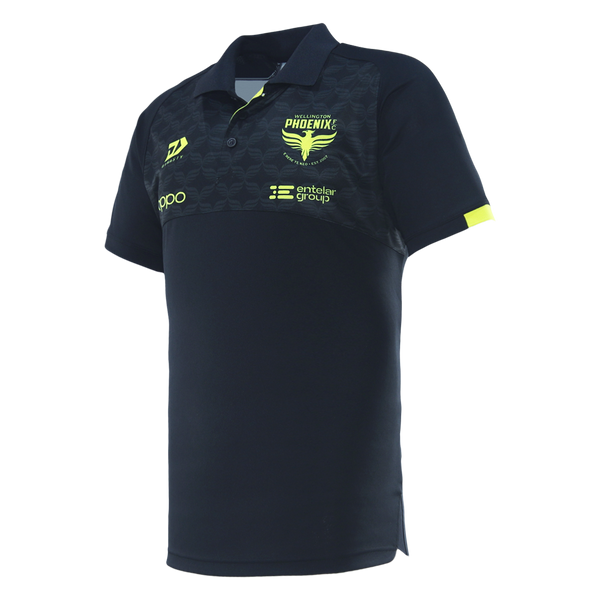 25/26 Wellington Phoenix Adults Media Polo - Black