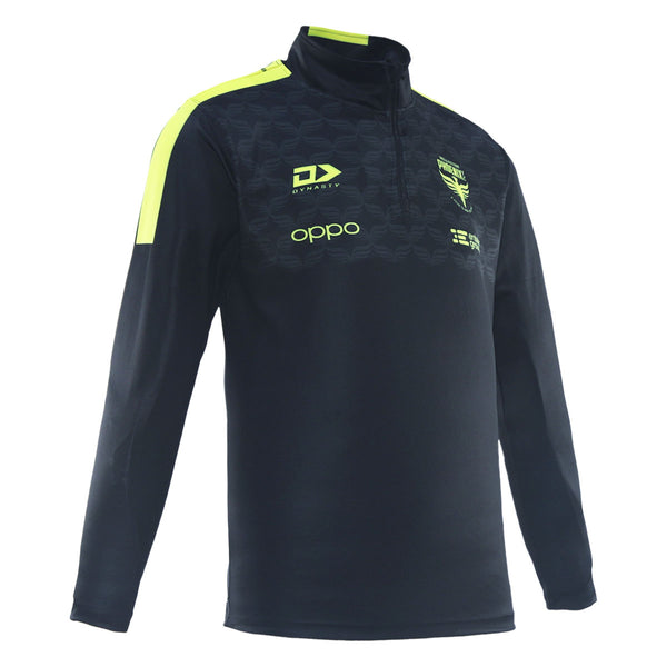 25/26 Wellington Phoenix Adults Quarter Zip Travel Long Sleeve - Black